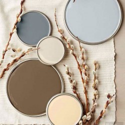 This stone inspired colored palette pairs well with naturally warm-stained cabinets, flooring, and furniture.