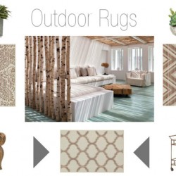 Exquisite Exterior Rooms with outdoor rugs and accessories at Mafi International