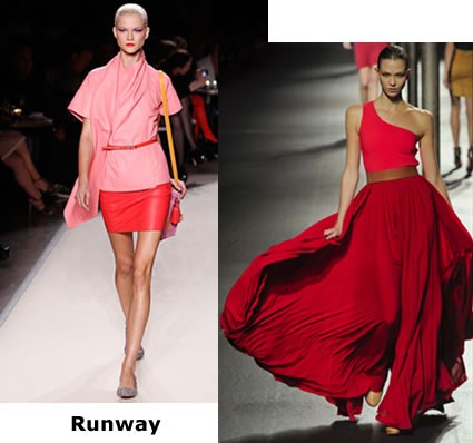Pantone's color of the year 2011: 18-2120 Honeysuckle seen on the runway