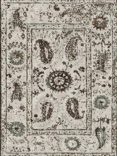 Traditional White/Ivory Wool Area Rug: Mafi Signature Custom Timeless 01-TL-16 (Hand-Knotted Area Rug)