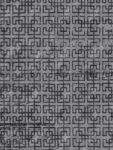 Contemporary Grey/Silver Wool Area Rug: Mafi Signature Custom Modern 02 MD-45 (Hand-Knotted Area Rug)