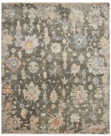 Transitional/Transitional Brown Wool Area Rug: Regal Akasha 181424: Soft Umber (Hand-Knotted Area Rug)