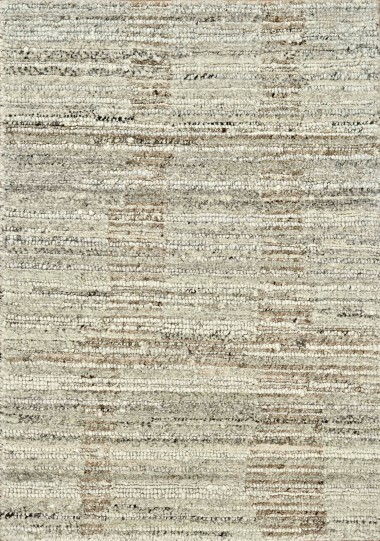 Bohemian/Transitional Beige/Tan Wool Area Rug: Mafi Signature Amber AM-3047 (Hand-Knotted Area Rug)