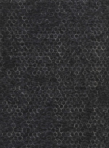 Bohemian/Transitional Charcoal/Black Wool Area Rug: Mafi Signature Amazon AMZ-510 (Hand-Knotted Area Rug)