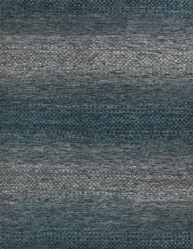 Bohemian/Transitional Blue/Navy Wool Area Rug: Mafi Signature Amazon AMZ-514 (Hand-Knotted Area Rug)