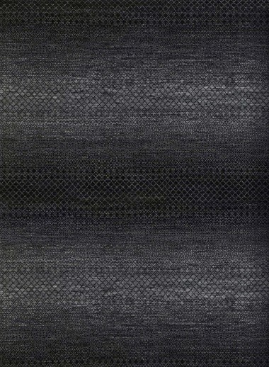 Bohemian/Transitional Charcoal/Black Wool Area Rug: Mafi Signature Amazon AMZ-524 (Hand-Knotted Area Rug)