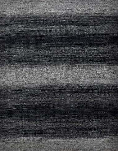 Bohemian/Transitional Charcoal/Black Wool Area Rug: Mafi Signature Amazon AMZ-528 (Hand-Knotted Area Rug)