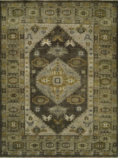 Transitional Grey/Silver Wool Area Rug: Regal Andromeda 181840: Grey/Grey (Hand-Knotted Area Rug)
