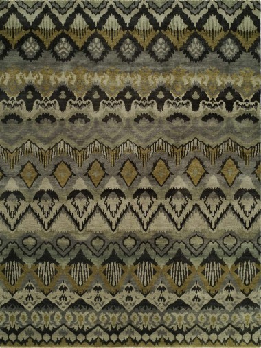 Transitional Grey/Silver Wool Area Rug: Regal Andromeda 181350: Grey (Hand-Knotted Area Rug)