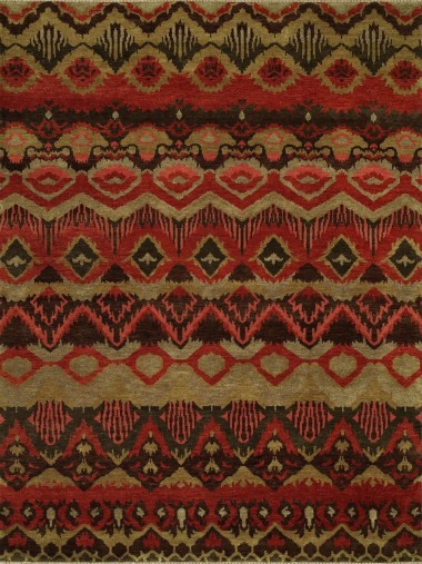Transitional Orange/Rust Wool Area Rug: Regal Andromeda 181450: Rust (Hand-Knotted Area Rug)