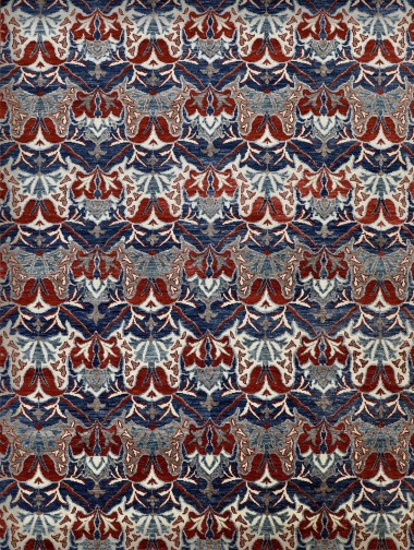 Traditional Blue/Navy Wool Area Rug: Mafi Signature Anatolian AN-118 (Hand-Knotted Area Rug)