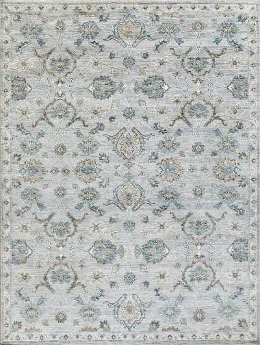 Traditional Grey/Silver Wool Area Rug: Mafi Signature Anatolian AN-120 (Hand-Knotted Area Rug)
