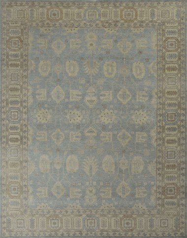 Traditional Blue/Navy Wool Area Rug: Mafi Signature Ariana AR-146 (Hand-Knotted Area Rug)
