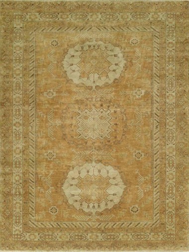 Traditional Beige/Tan Wool Area Rug: Regal Atlantis 181983: Beige (Hand-Knotted Area Rug)