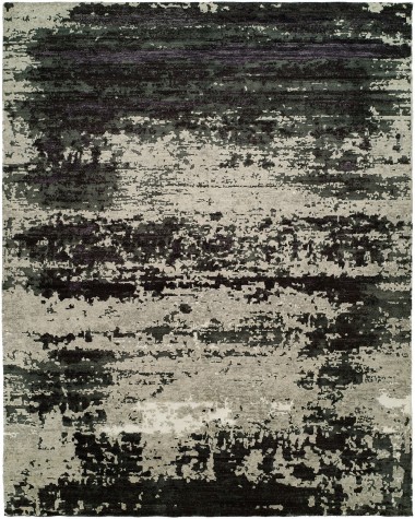 Modern/Transitional Grey Wool Area Rug: Silk Road Avia 191817 (Hand-Knotted Area Rug)