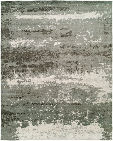 Modern/Transitional Grey Wool Area Rug: Silk Road Avia 191847 (Hand-Knotted Area Rug)