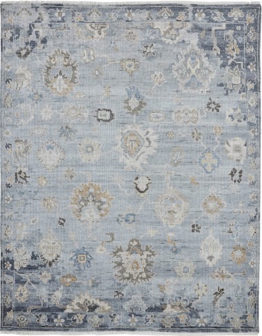 Traditional Blue/Navy Wool Area Rug: Regal Amarillo 181000: Denim (Hand-Knotted Area Rug)