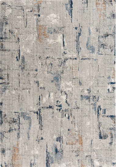 Modern Grey Area Rug: Bainbridge Ankita 21137: Grey/Blue (Power-Loomed Area Rug)