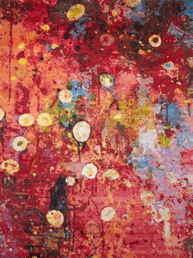 Contemporary Red/Burgundy Wool Area Rug: Modern Masters Avantgarde Avantgarde 13010: Red (Hand-Knotted Area Rug)