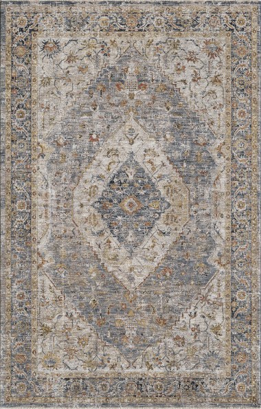Traditional Blue/Navy Area Rug: Madison Avoca 1312048: Blue (Power-Loomed Area Rug)