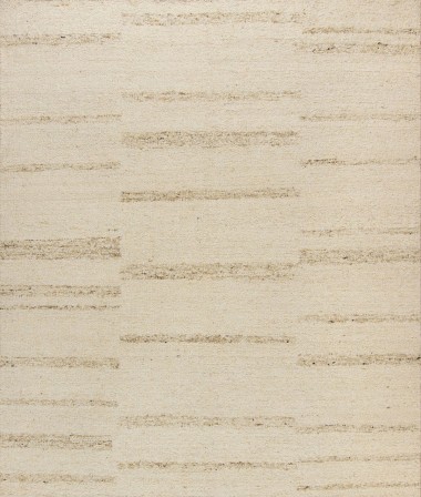 Bohemian Cream Wool Area Rug: Silk Road Azara 19130 (Hand-Knotted Area Rug)
