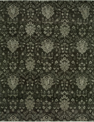 Transitional/Modern Brown Wool Area Rug: Regal Brazilian 182497: Brown/Taupe (Hand-Knotted Area Rug)
