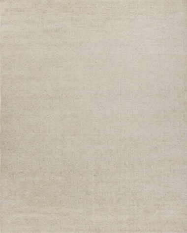Silk Road | Beach | 19203: Ivory area rug Modern/Transitional Ivory Wool Area Rug: Silk Road Beach 19203 (Hand-Knotted Area Rug)
