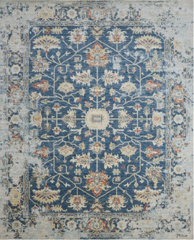 Regal | Blue Mountains | 182573: Denim area rug Traditional Blue/Navy Wool Area Rug: Regal Blue Mountains 182573: Denim (Power-Loomed Area Rug)