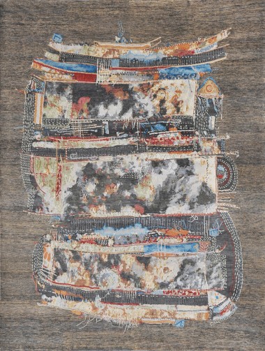 Contemporary Brown Wool Area Rug: Modern Masters Boho Boho 13020: Brown (Hand-Knotted Area Rug)