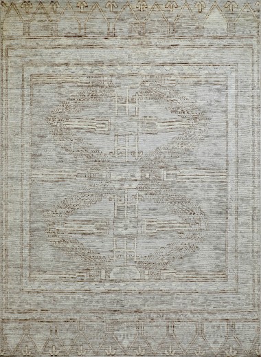 Bohemian Blue/Navy Wool Area Rug: Mafi Signature Cairo CAO-04 (Hand-Woven Area Rug)