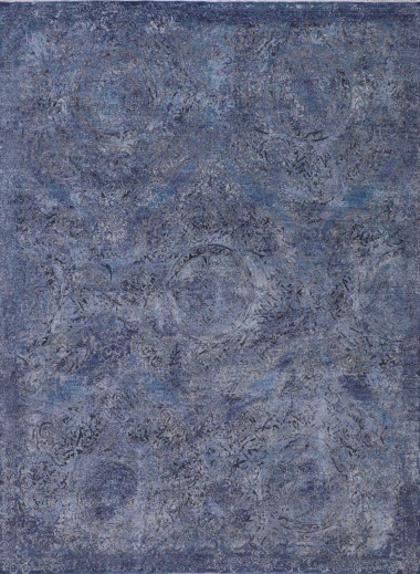 Mafi Signature | Modi | CMDC-639: Oak/Blue area rug Transitional/Modern Brown Wool Area Rug: Mafi Signature Modi CMDC-639 (Hand-Knotted Area Rug)