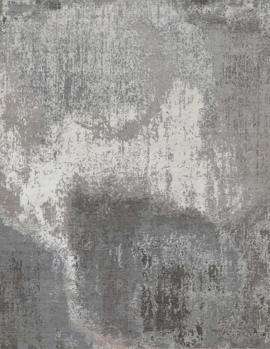 Transitional/Modern Grey/Silver Wool Area Rug: Mafi Signature Cologne COL-179 (Hand-Knotted Area Rug)