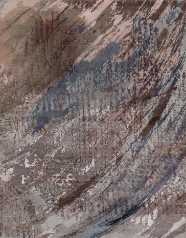 Transitional/Modern Grey/Silver Wool Area Rug: Mafi Signature Cologne COL-195 (Hand-Knotted Area Rug)