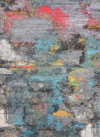 Mafi Signature | Cosmos | COM-994: Multi area rug Transitional/Modern Multi Wool Area Rug: Mafi Signature Cosmos COM-994 (Hand-Knotted Area Rug)