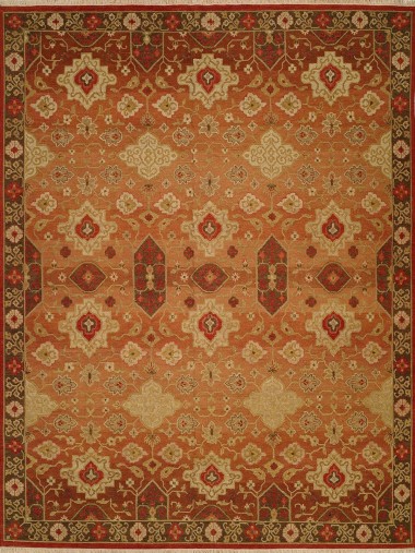 Regal | Cyprus Point | 183518: Rust area rug Traditional Orange/Rust Wool Area Rug: Regal Cyprus Point 183518: Rust (Handmade Area Rug)