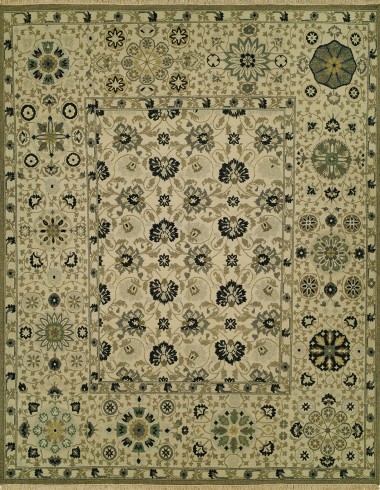 Transitional Beige/Tan Wool Area Rug: Regal Cyprus Point 183438: Beige/Beige (Handmade Area Rug)