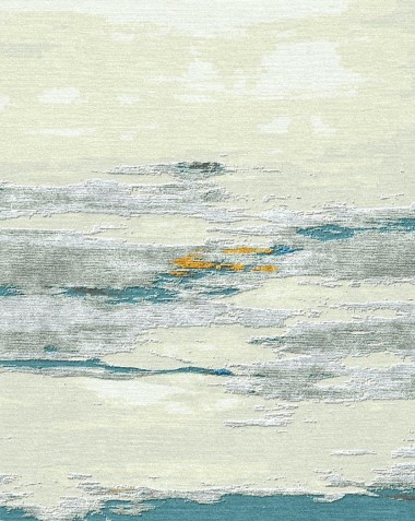 Modern/Transitional Beige/Tan Wool Area Rug: Third and Wall Lisa Ridgers Calm Vision URID-1144 (Hand-Knotted Area Rug)