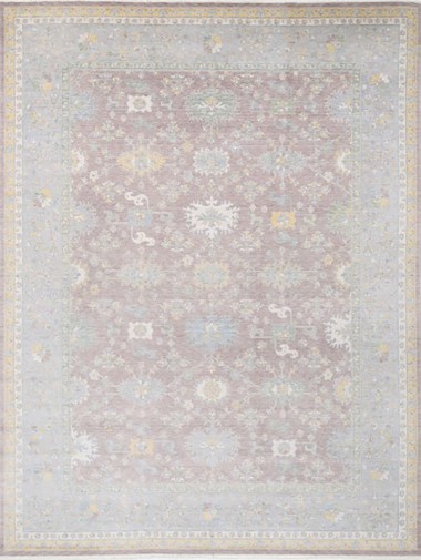 Traditional Light Brown Wool Area Rug: Silk Road Carmel 19392 (Power-Loomed Area Rug)