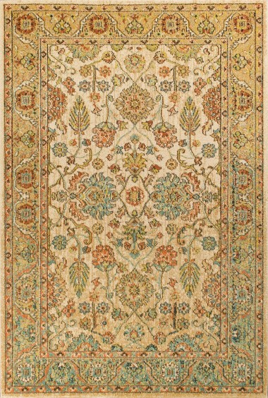 Traditional Beige/Tan Area Rug: Madison Cascade 1331044: Sand (Power-Loomed Area Rug)