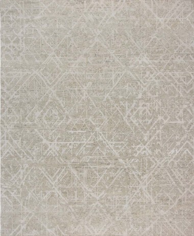 Modern/Transitional Heather Wool Area Rug: Silk Road Cashmere 19322 (Hand-Knotted Area Rug)