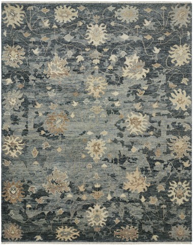 Traditional Charcoal/Black Wool Area Rug: Regal Cavallo 183666: Charcoal/Grey (Hand-Knotted Area Rug)