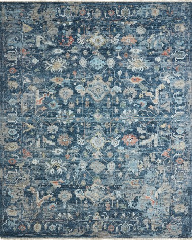 Traditional/Transitional Blue/Navy Wool Area Rug: Regal Celestial 183023: Indigo (Hand-Knotted Area Rug)