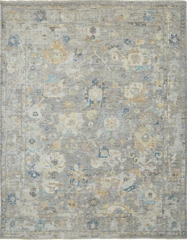 Traditional/Transitional Grey/Silver Wool Area Rug: Regal Celestial 183323: Greys (Hand-Knotted Area Rug)