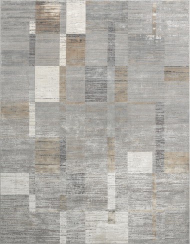 Modern Grey/Silver Area Rug: Regal Cosmic Storm 183020: Grey (Power-Loomed Area Rug)