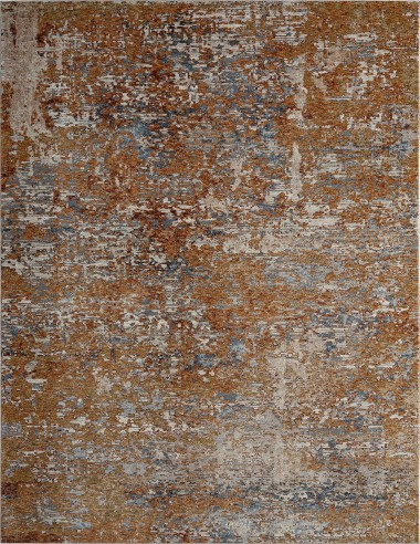 Modern/Transitional Orange/Rust Area Rug: Regal Crater Mountain 183351: Spice/Grey (Power-Loomed Area Rug)