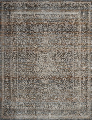 Traditional/Transitional Beige/Tan Area Rug: Regal Crater Mountain 183551: Ash/Spice (Power-Loomed Area Rug)