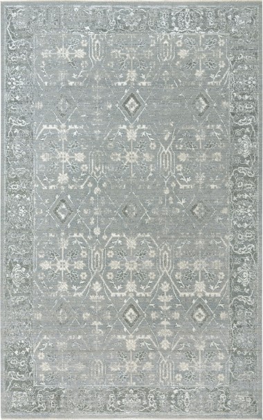 Modern Grey Wool Area Rug: Bainbridge Cutler 23011: Grey/Ivory (Power-Loomed Area Rug)