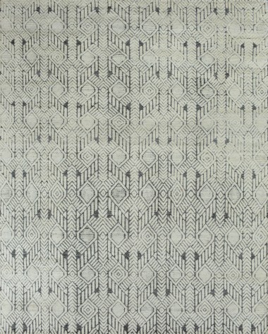 Bohemian Beige/Tan Wool Area Rug: Mafi Signature Harmony DJ-1171 (Hand-Knotted Area Rug)