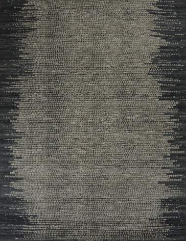Mafi Signature | Harmony | DJ-1181: Charcoal/Camel area rug Modern/Bohemian Charcoal/Black Wool Area Rug: Mafi Signature Harmony DJ-1181 (Hand-Knotted Area Rug)