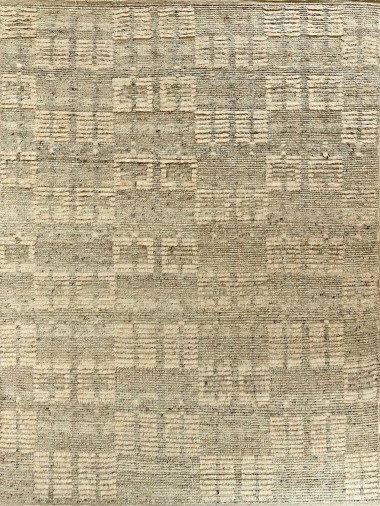 Modern/Transitional Beige/Tan Wool Area Rug: Mafi Signature Harmony DJ-1497 (Hand-Knotted Area Rug)